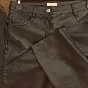 Wilfred Black Leather Trousers